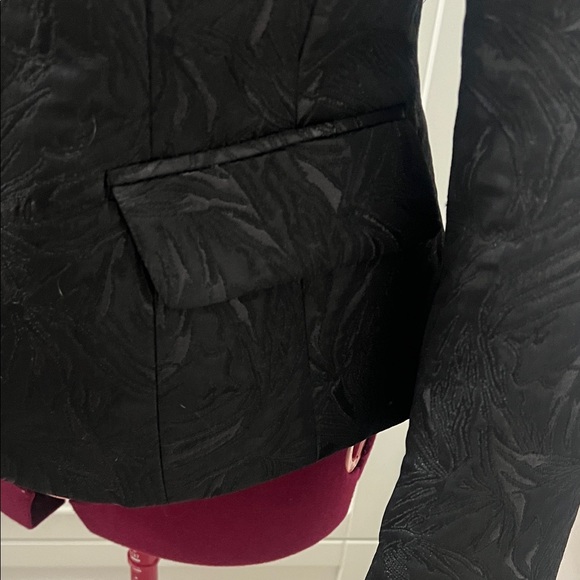 SCAPA LAUREN PERRE Metallic Black Textured Dress Blazer | Single Button | Size 8 - Picture 4 of 16